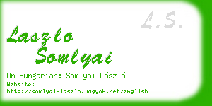laszlo somlyai business card