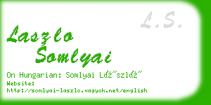laszlo somlyai business card